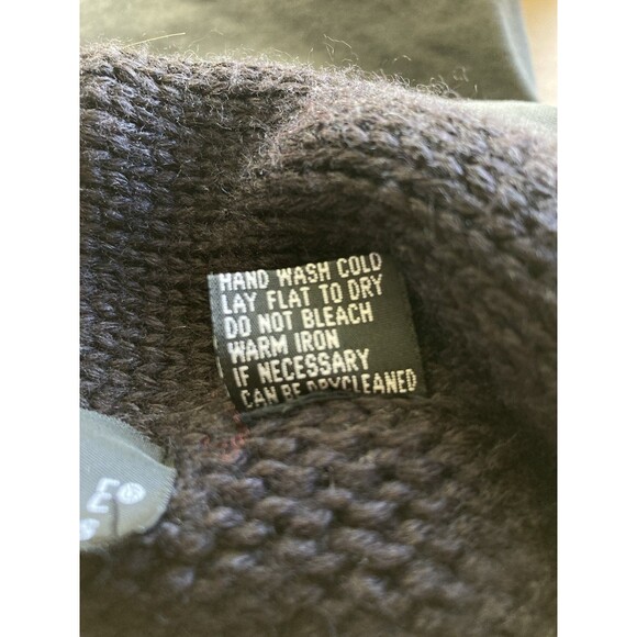 VTG Carol Little PM Wool Blend Multicolor Textured 90s Collared Cardigan Sweater - Picture 9 of 9